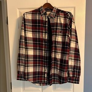 Weatherproof Men's Casual Plaid Shirt - Red, White, and Black